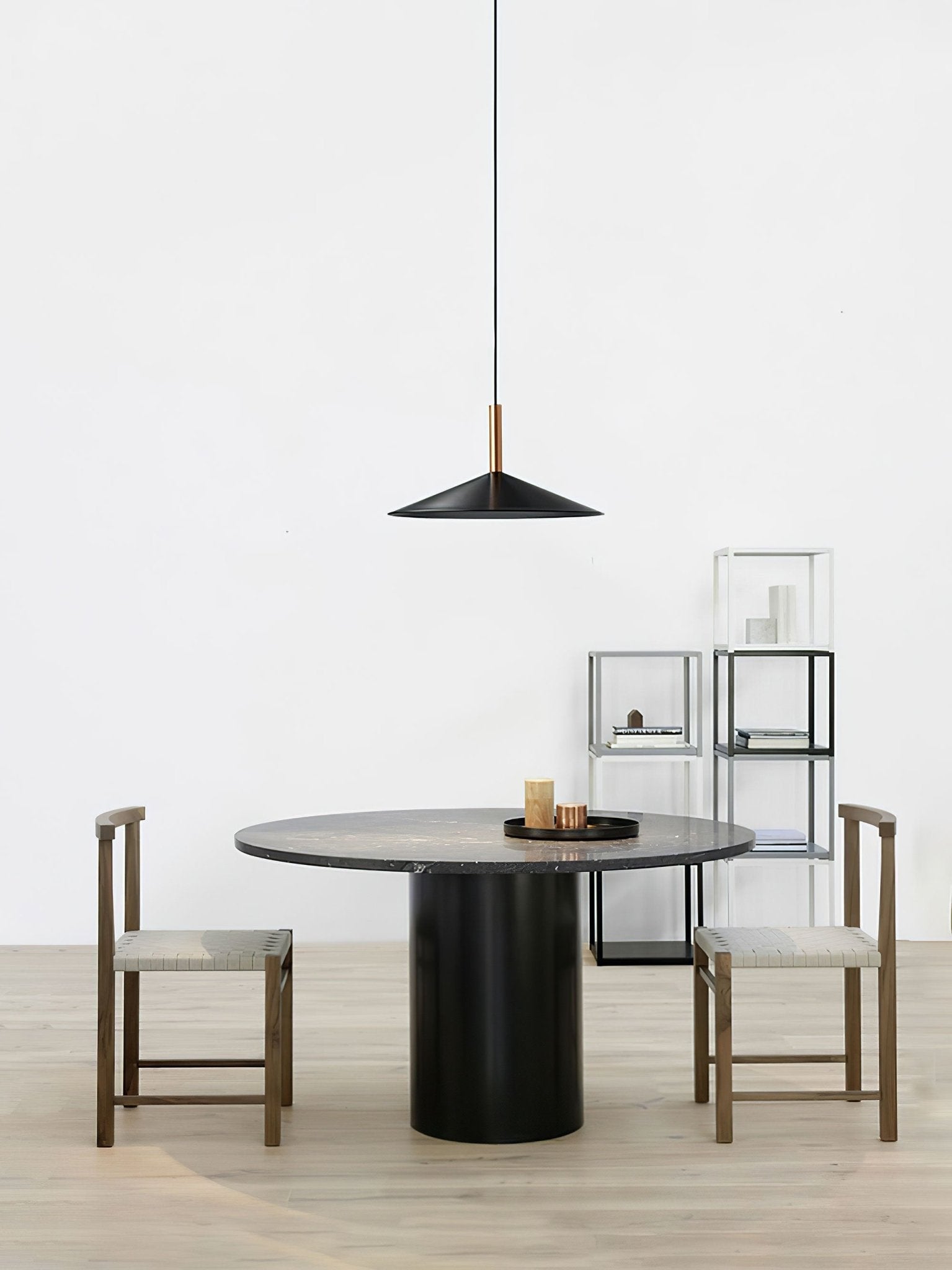 Altura Pendant Lamp ∅ 12.8″ x H 9.1″ / Black / Warm Light Pendant light