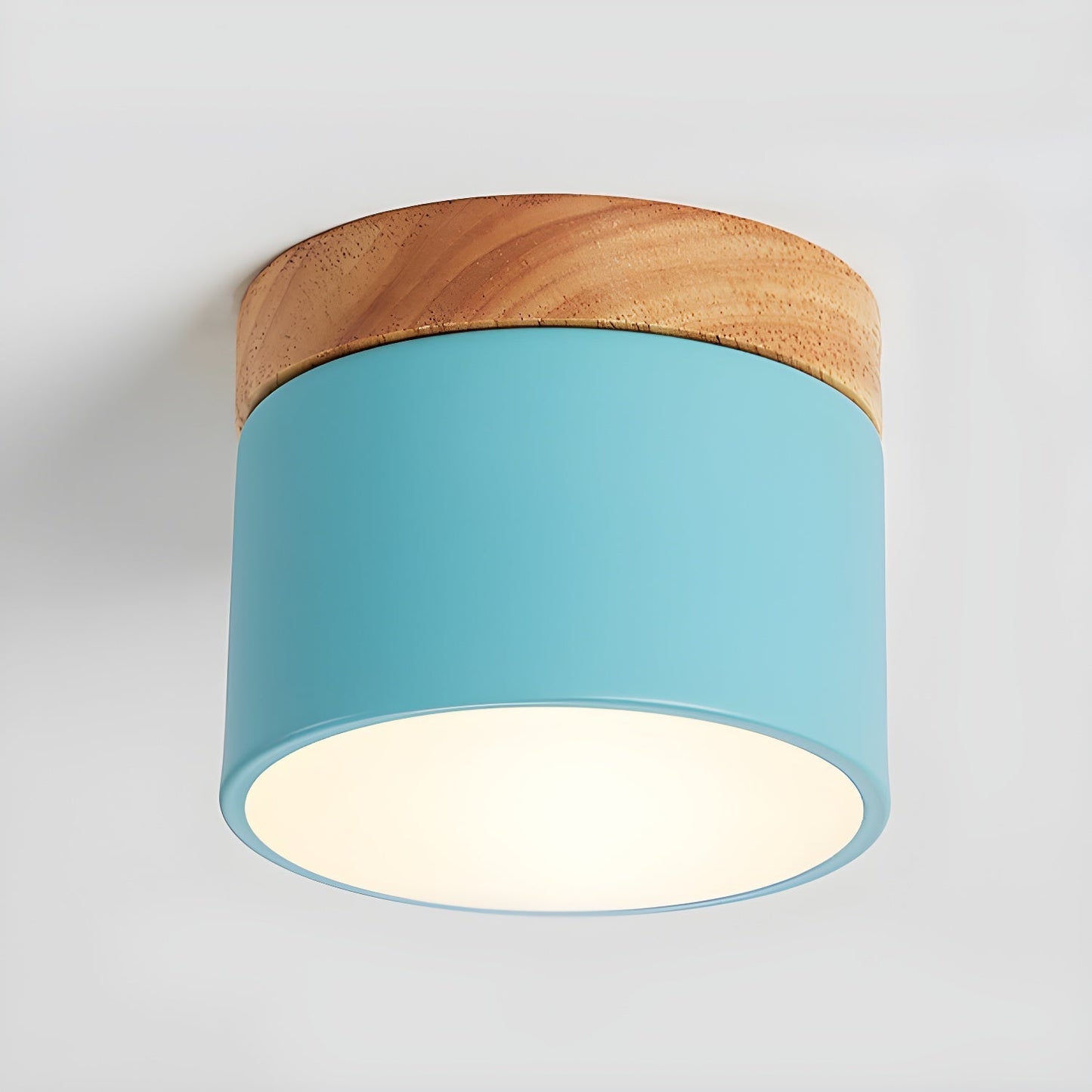 Alva Wooden Surface Downlight ∅ 3.9″ x H 3.1″ / Blue / Warm Light 1001 Ceiling lamp