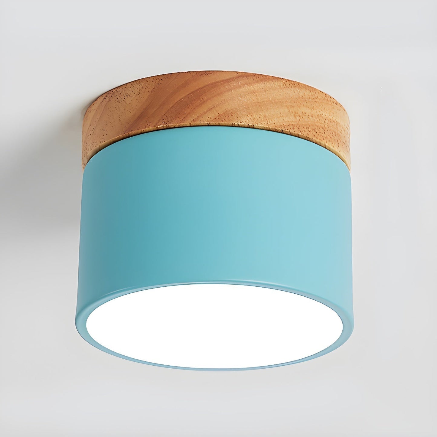 Alva Wooden Surface Downlight ∅ 3.9″ x H 3.1″ / Blue / Cool Light 1001 Ceiling lamp