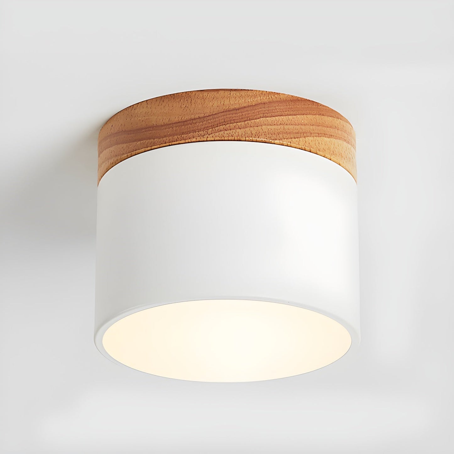 Alva Wooden Surface Downlight ∅ 3.9″ x H 3.1″ / White / Warm Light 1001 Ceiling lamp