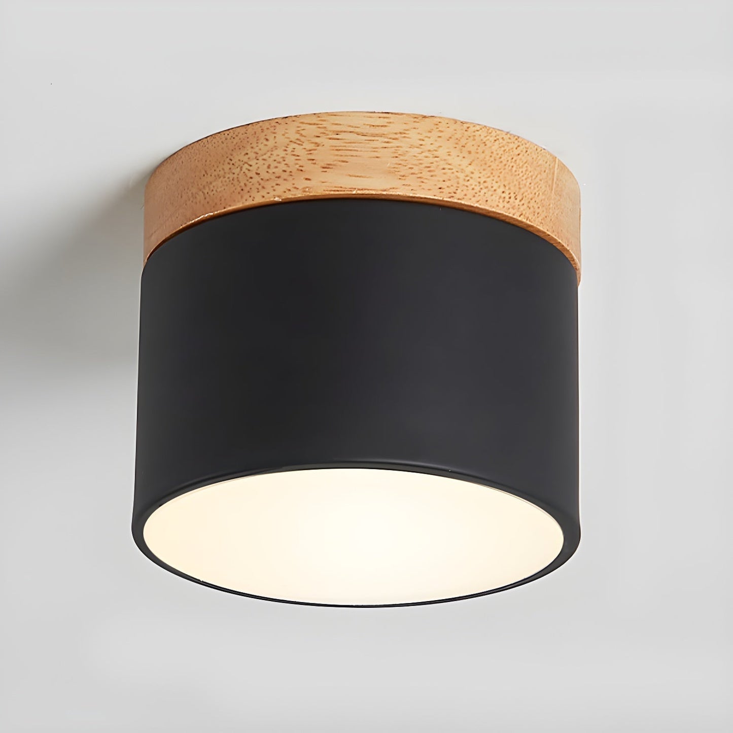 Alva Wooden Surface Downlight ∅ 3.9″ x H 3.1″ / Black / Warm Light 1001 Ceiling lamp