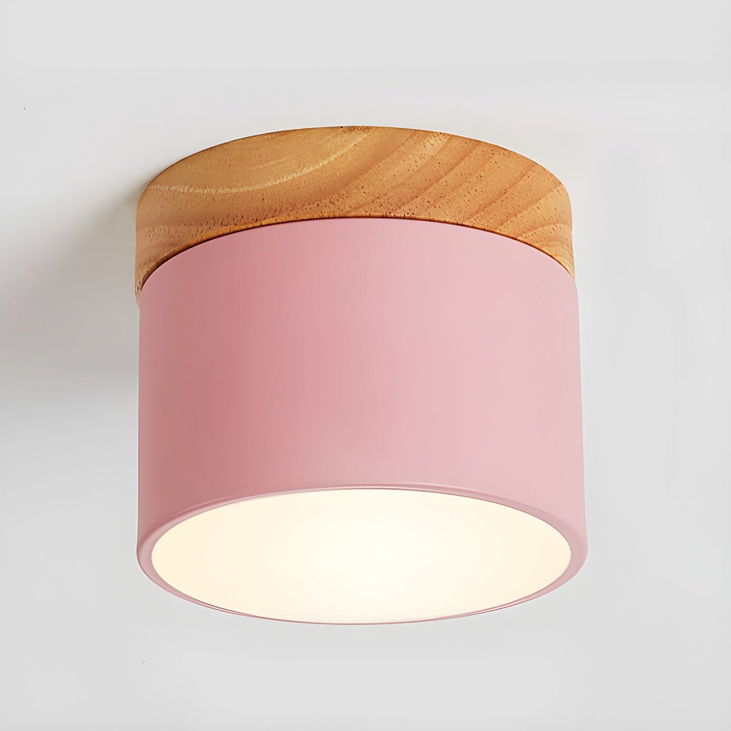 Alva Wooden Surface Downlight ∅ 3.9″ x H 3.1″ / Pink / Warm Light 1001 Ceiling lamp