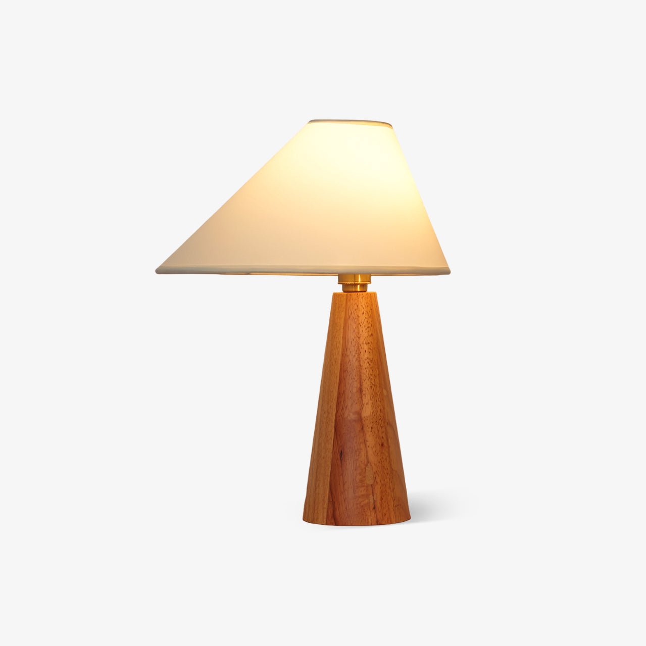 Alvin Table Lamp ∅ 15″ x H 17.7″ / Wood Color & White / US Plug Table lamp
