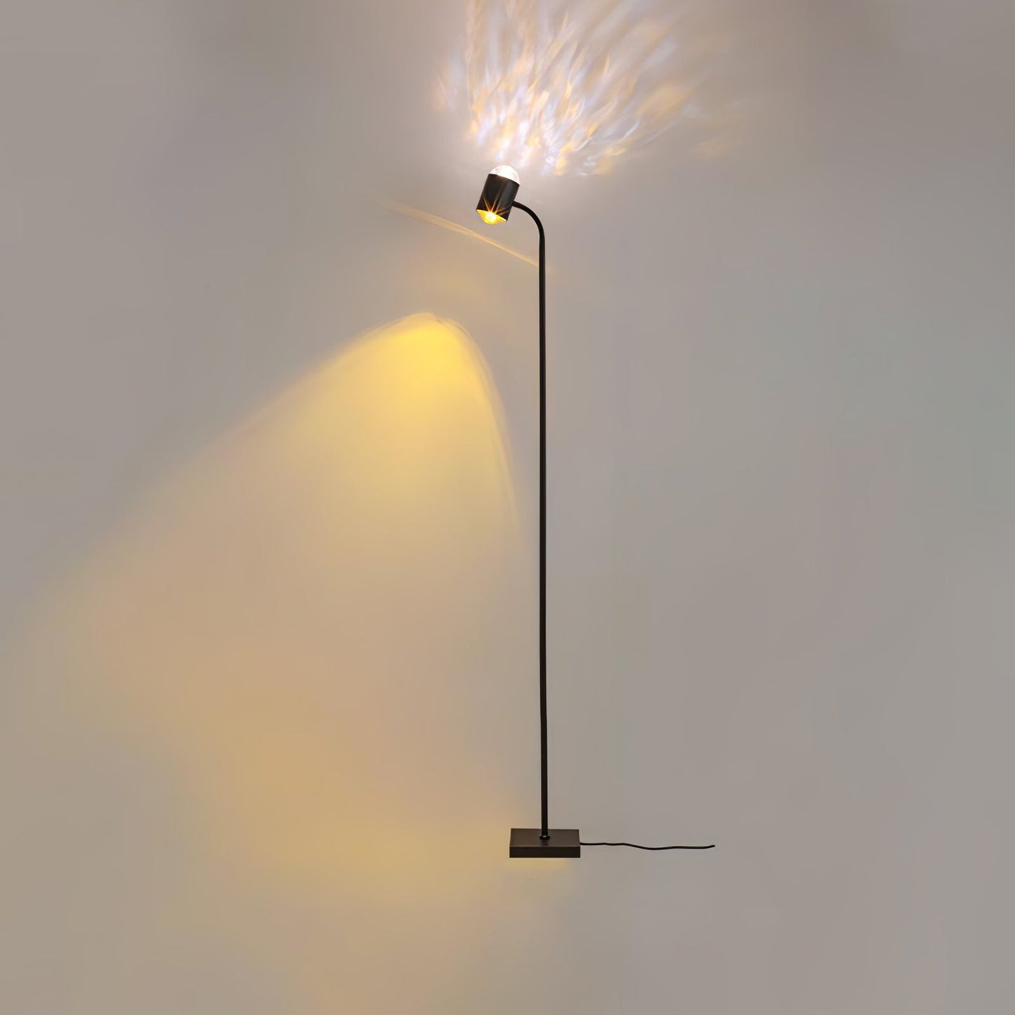 Ambient Floor Lamp 1 lamp ∅ 6.3″ x H 57.1″ / Dia 16cm x H 145cm (Power ~15W) / Black / USB Plug Floor lamp