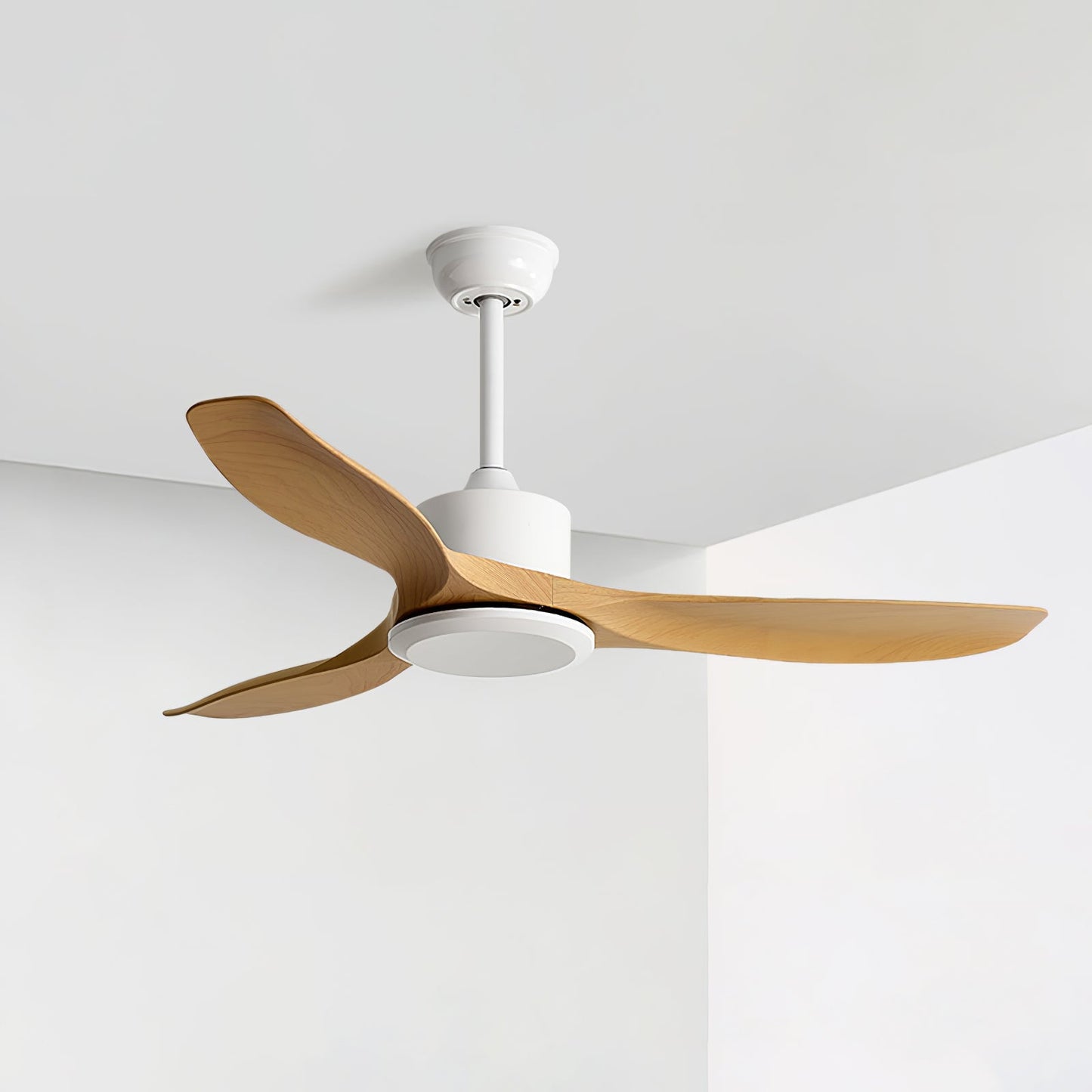 Amelia Ceiling Fan ∅ 42″ x H 9.8″ / Nature Wood Grain & White (ABS blades) 1001 Ceiling fan