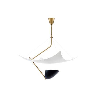 Angelo Lelii Pendant Light ∅ 19.7″ x H 27.6″ / Dia 50cm x H 70cm / Gold & White & Black / Warm Light Pendant light