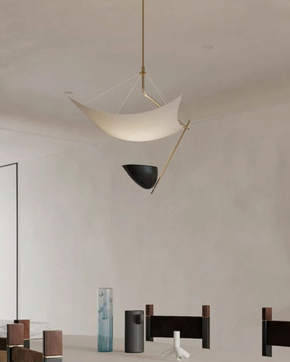 Angelo Lelii Pendant Light ∅ 19.7″ x H 27.6″ / Dia 50cm x H 70cm / Gold & White & Black / Warm Light Pendant light