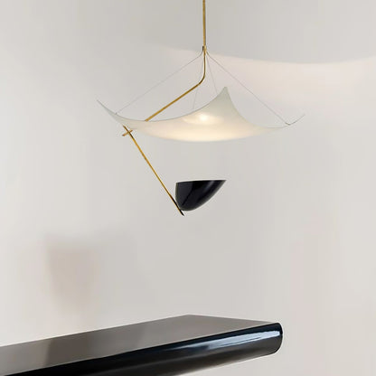 Angelo Lelii Pendant Light ∅ 19.7″ x H 27.6″ / Dia 50cm x H 70cm / Gold & White & Black / Warm Light Pendant light