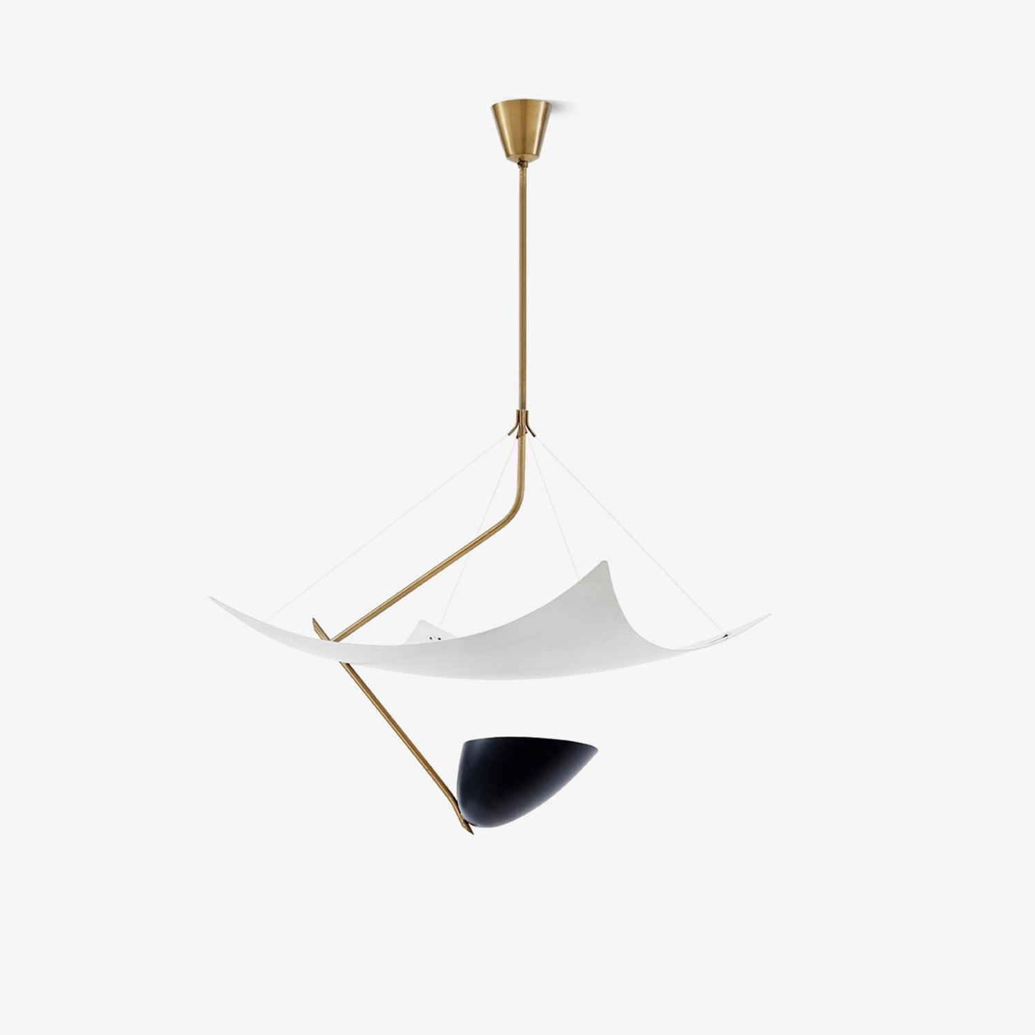 Angelo Lelii Pendant Light ∅ 19.7″ x H 27.6″ / Dia 50cm x H 70cm / Gold & White & Black / Warm Light Pendant light