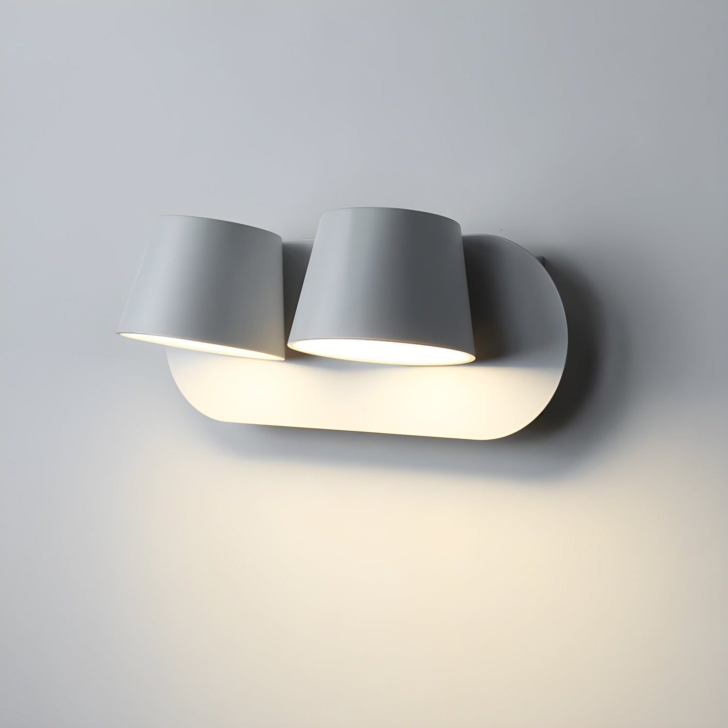Angle Adjustable Reading Wall Lamp 2-Light: ∅ 6.5″ x H 3.9″ / White / Warm Light Wall lamp