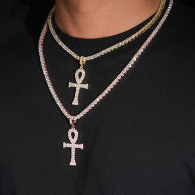 Moissanite Ankh