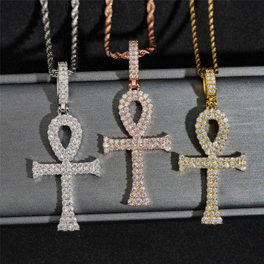 Moissanite Ankh