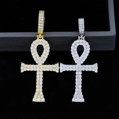 Moissanite Ankh