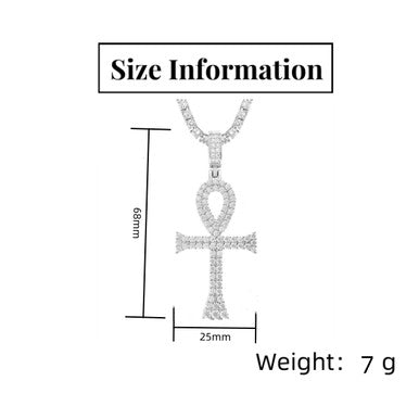 Moissanite Ankh