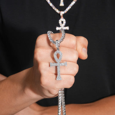 Moissanite Ankh