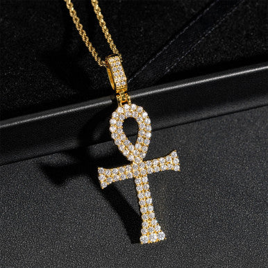 Moissanite Ankh