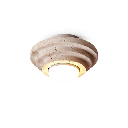 Aperture Ceiling Lamp ∅ 6.7″ x H 3.9″ / Dia 17cm x H 10cm / Beige & White Ceiling lamp