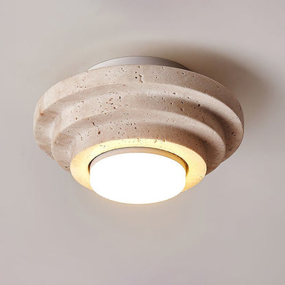 Aperture Ceiling Lamp ∅ 6.7″ x H 3.9″ / Dia 17cm x H 10cm / Beige & White Ceiling lamp