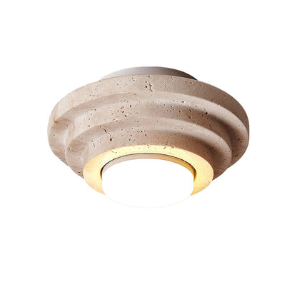 Aperture Ceiling Lamp ∅ 6.7″ x H 3.9″ / Dia 17cm x H 10cm / Beige & White Ceiling lamp