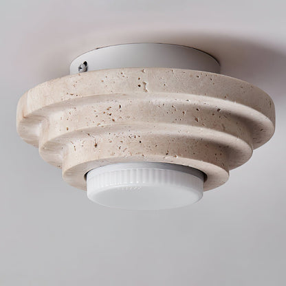 Aperture Ceiling Lamp ∅ 6.7″ x H 3.9″ / Dia 17cm x H 10cm / Beige & White Ceiling lamp