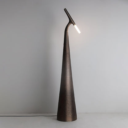 Apex Texture Floor Lamp ∅ 11.8″ x H 65″ / Brown / US Plug Floor lamp