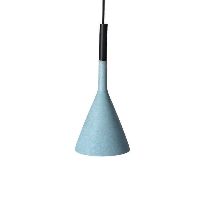 Conical Concrete Pendant Light 1Head Φ 5.9″ x H 13.8″ / Dia 15cm x H 35cm / Blue Pendant light