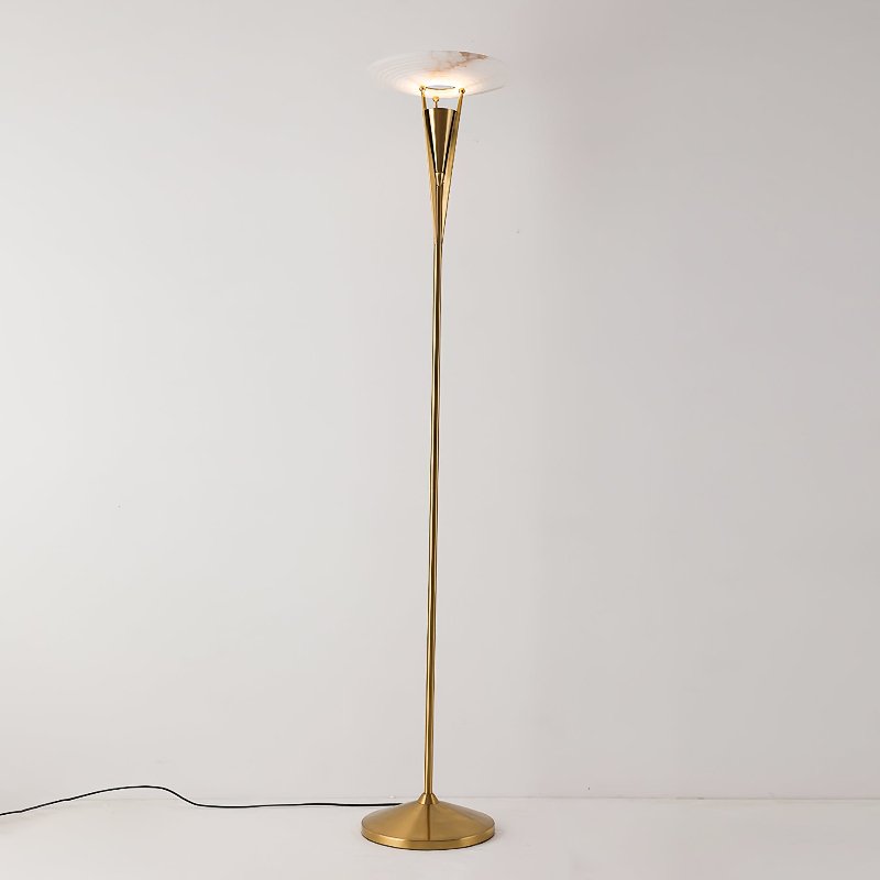 Aragon Floor Lamp ∅ 13.4″ x H 66.9″ & Warm Light / Copper / US Plug Floor lamp