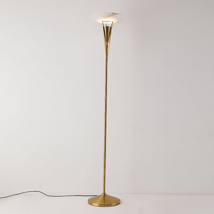 Aragon Floor Lamp ∅ 13.4″ x H 66.9″ & Warm Light / Copper / US Plug Floor lamp