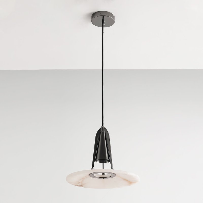 Aragon Pendant Lamp ∅ 13.4″ x H 10.2″ / Dia 34cm x H 26cm / Black / Warm Light Pendant light
