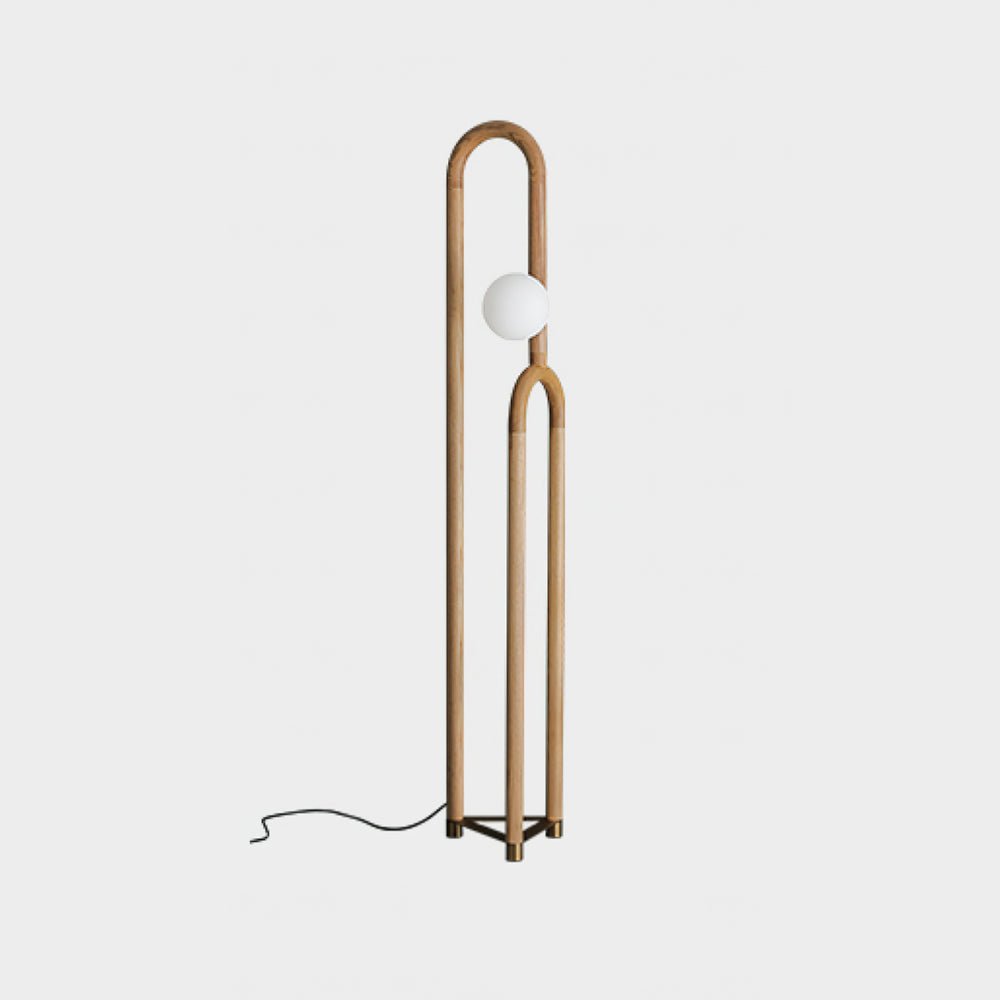 Arc N Floor Lamp ∅ 8.7″ x H 52.4″ / Wood Color / US Plug Floor lamp