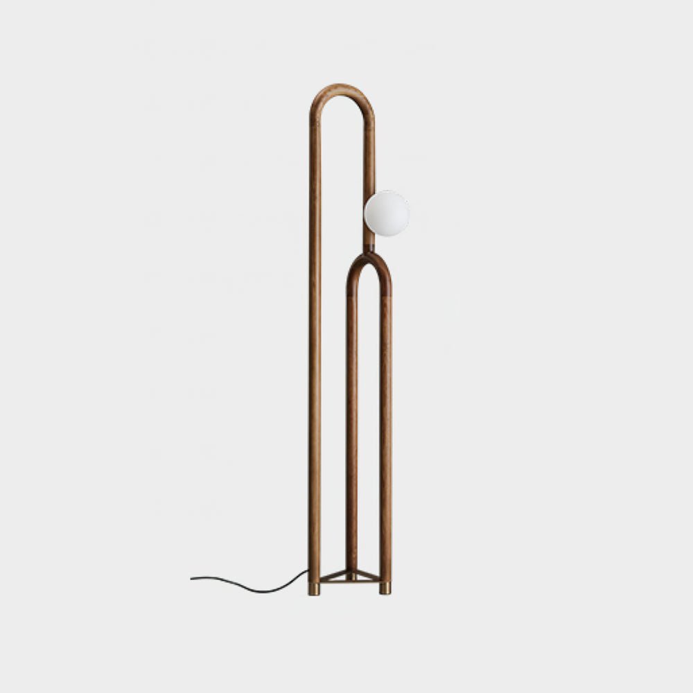 Arc N Floor Lamp ∅ 8.7″ x H 52.4″ / Walnut Color / US Plug Floor lamp