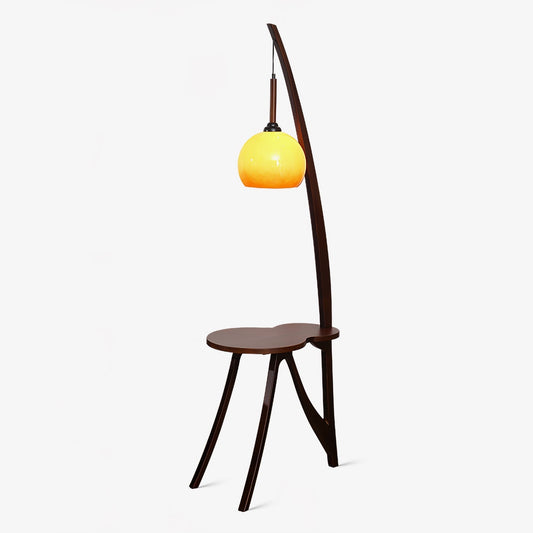 Arc Wood Hanging Floor Lamp Floor lamp