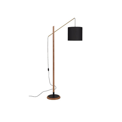 Archer Floor Lamp ∅ 33.5″ x H 68.9″ / Dia 85cm x H 175cm / Nature oak & Black / US Plug Floor lamp