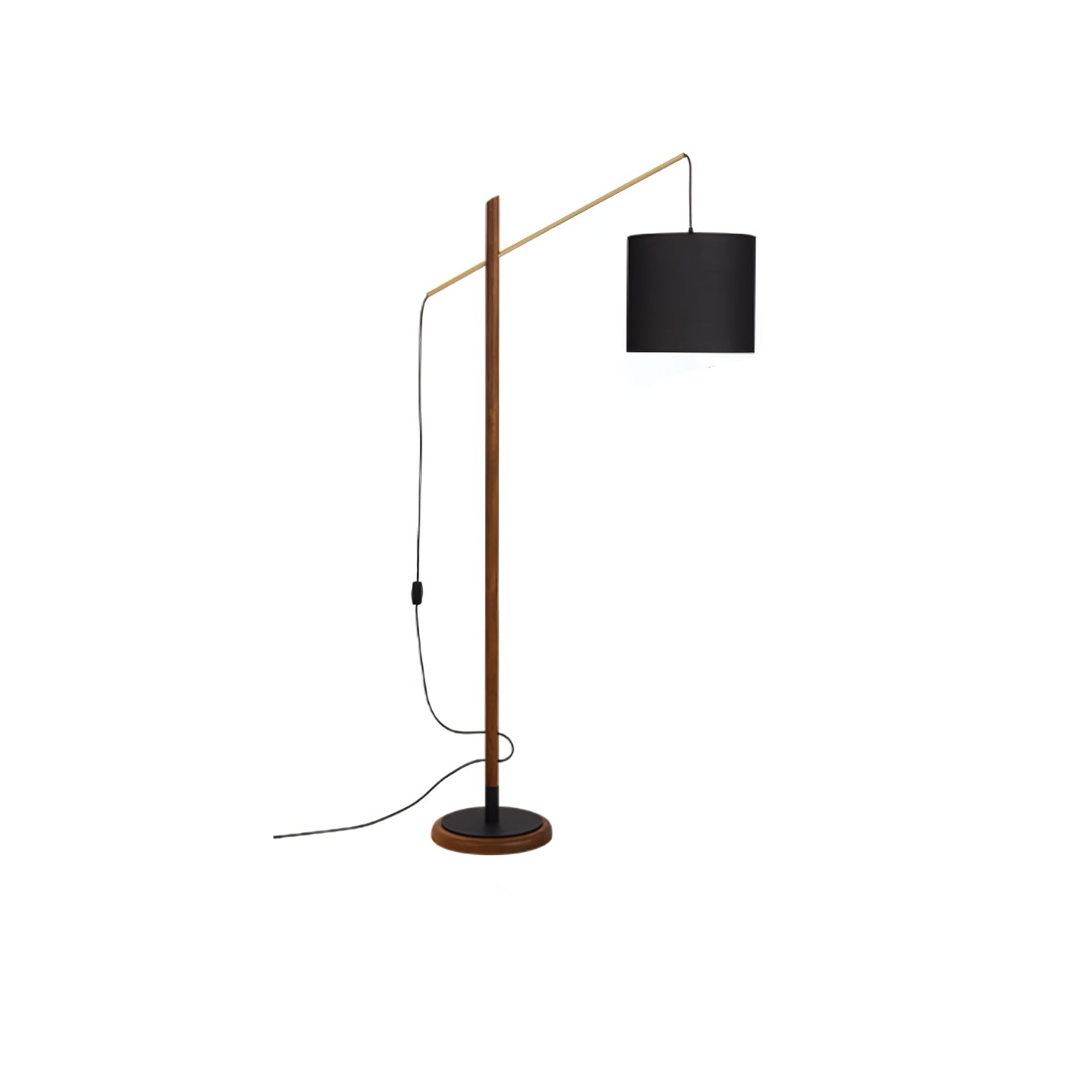 Archer Floor Lamp ∅ 33.5″ x H 68.9″ / Dia 85cm x H 175cm / Black walnut & Black / US Plug Floor lamp