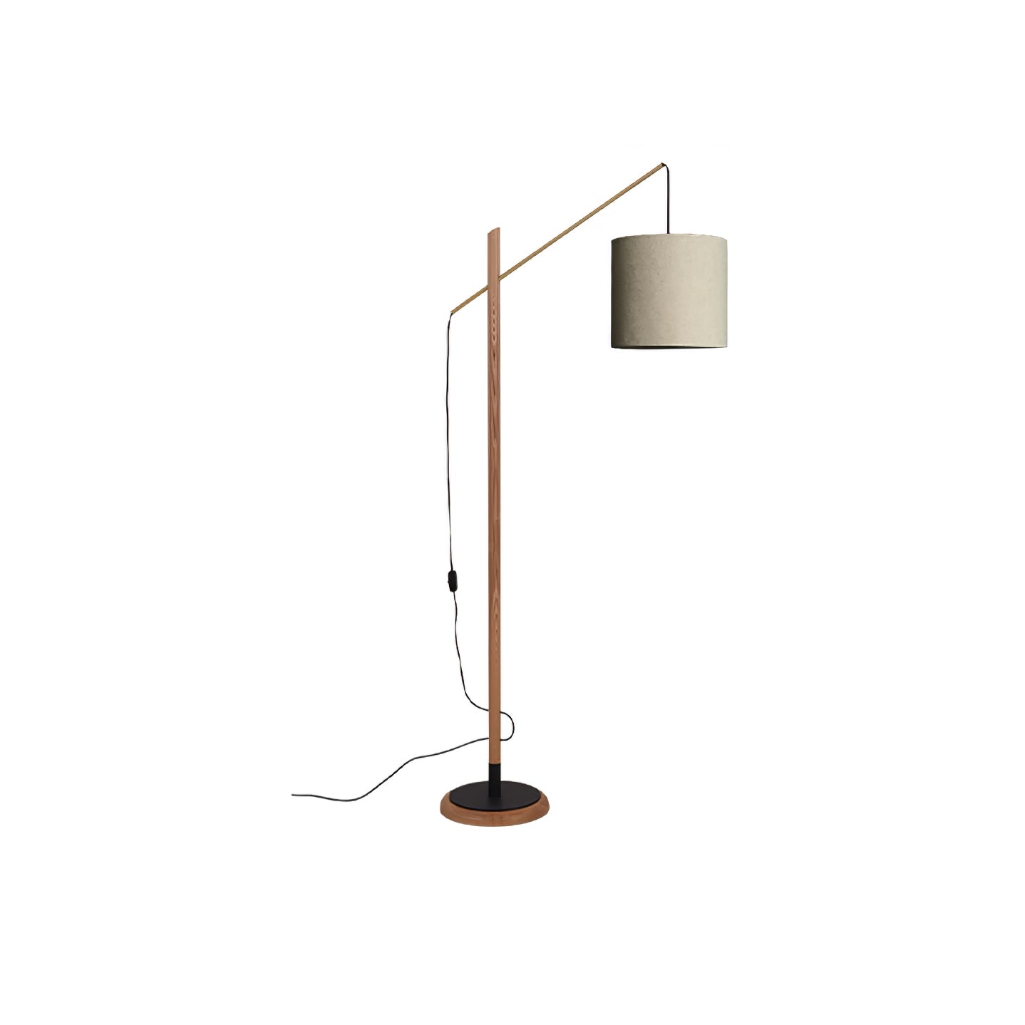 Archer Floor Lamp ∅ 33.5″ x H 68.9″ / Dia 85cm x H 175cm / Nature oak & Beige / US Plug Floor lamp