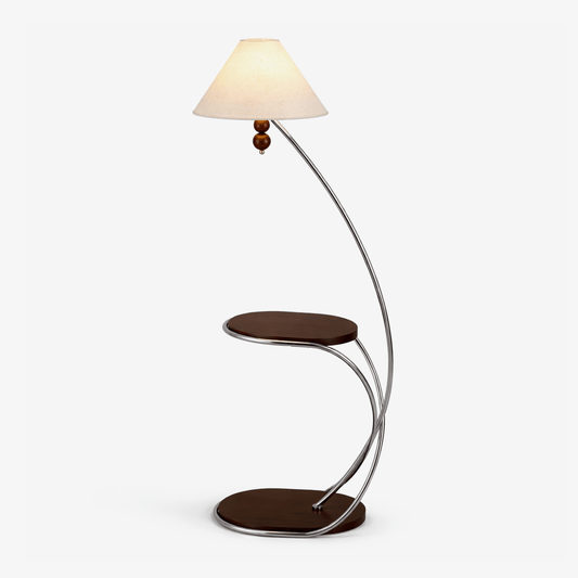 Aria Curved Shelf Floor Lamp