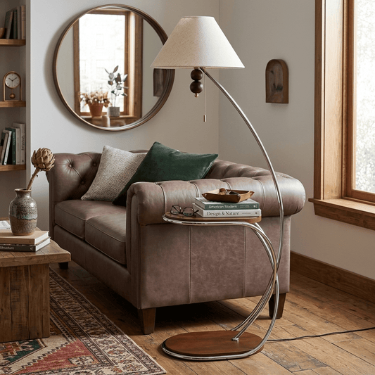 Aria Curved Shelf Floor Lamp