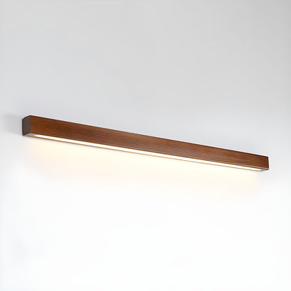 Arlo Linear Wood Wall Light ∅ 47.2″ x W 1.8″ x H 2″ / Walnut Color / Warm Light 1001 Wall lamp