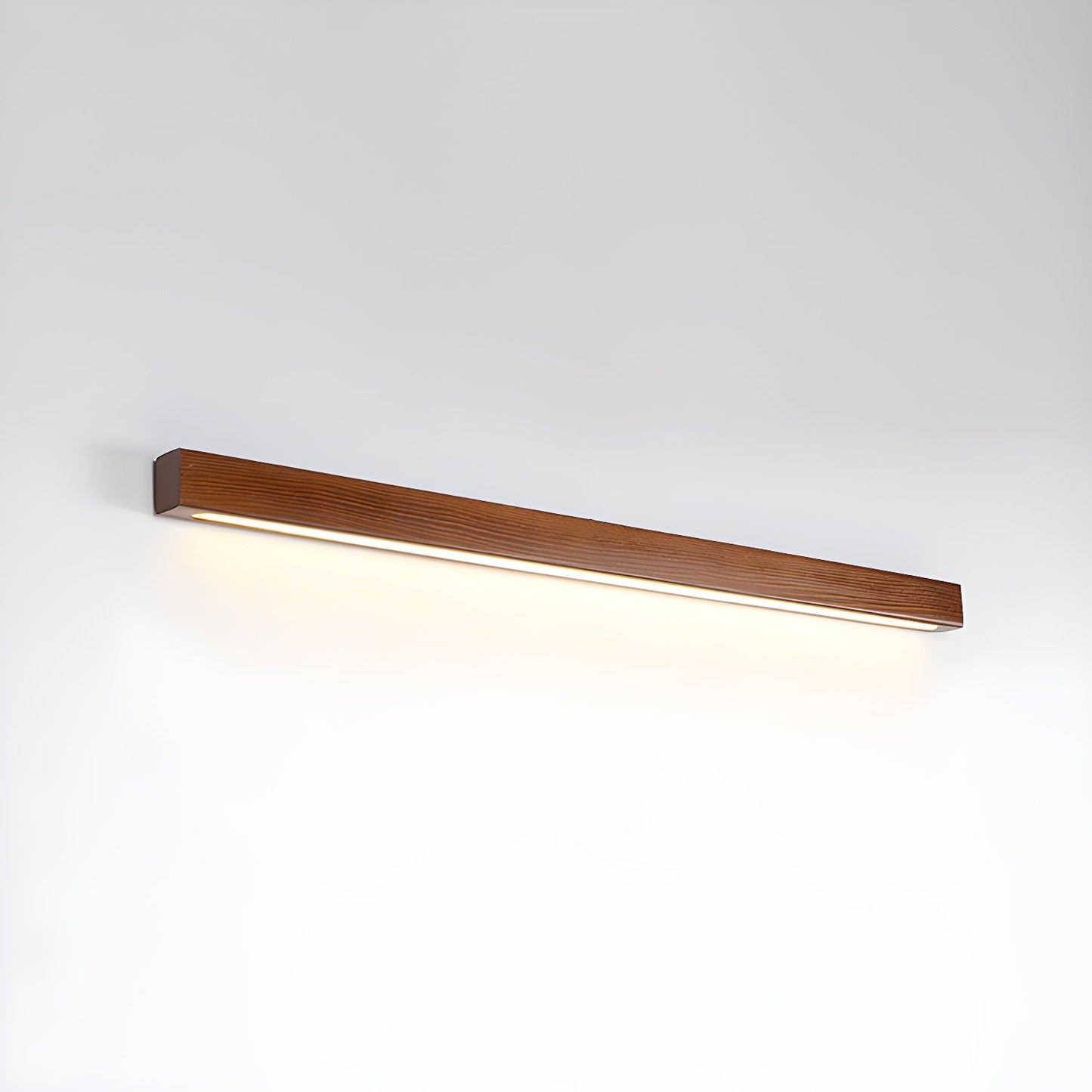 Arlo Linear Wood Wall Light ∅ 23.6″ x W 1.8″ x H 2″ / Walnut Color / Warm Light 1001 Wall lamp