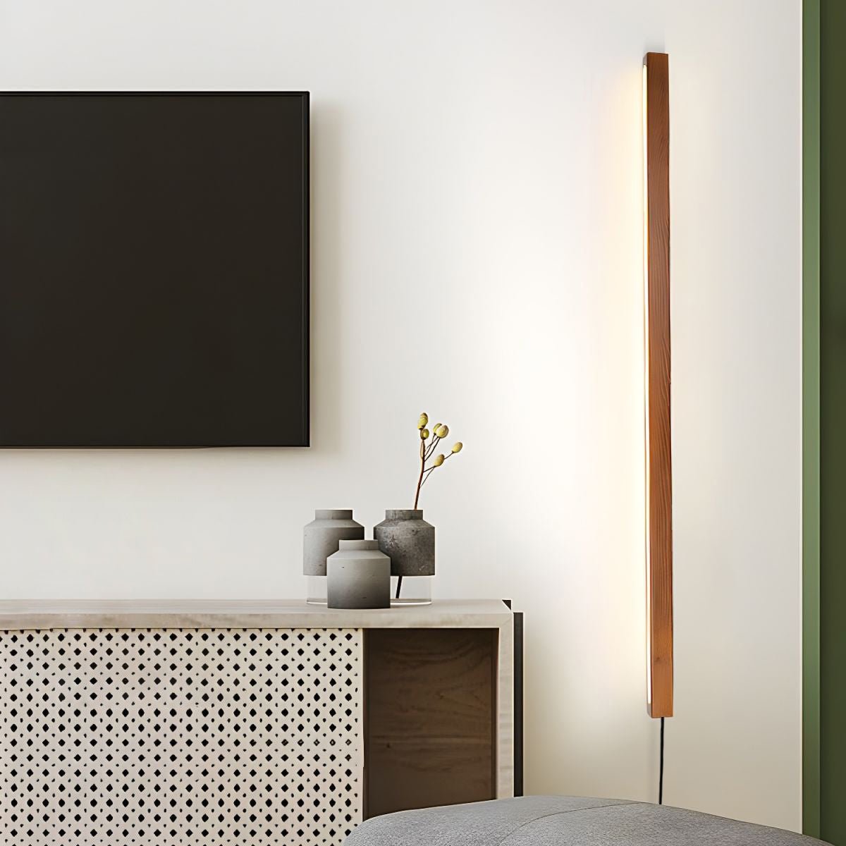 Arlo Linear Wood Plug-in Wall Light 1001 Wall lamp