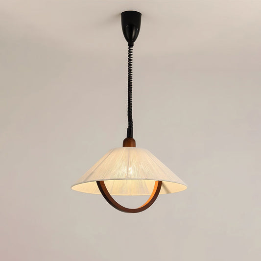 Arta Pendant Lamp ∅ 18.9″ x H 14.2″ / Dia 48cm x H 36cm / Dark walnut & Beige Pendant light