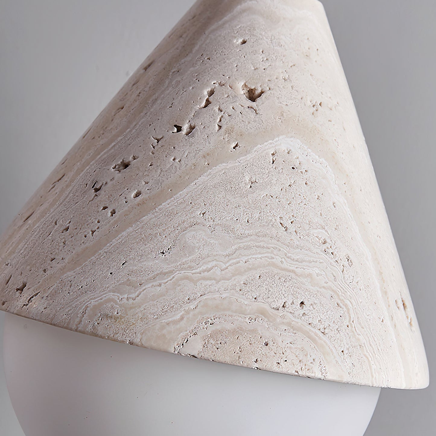 Aslo Pendant Lamp ∅ 6.3″ x H 7.9″ / Yellow Travertine & White pendant Lamp