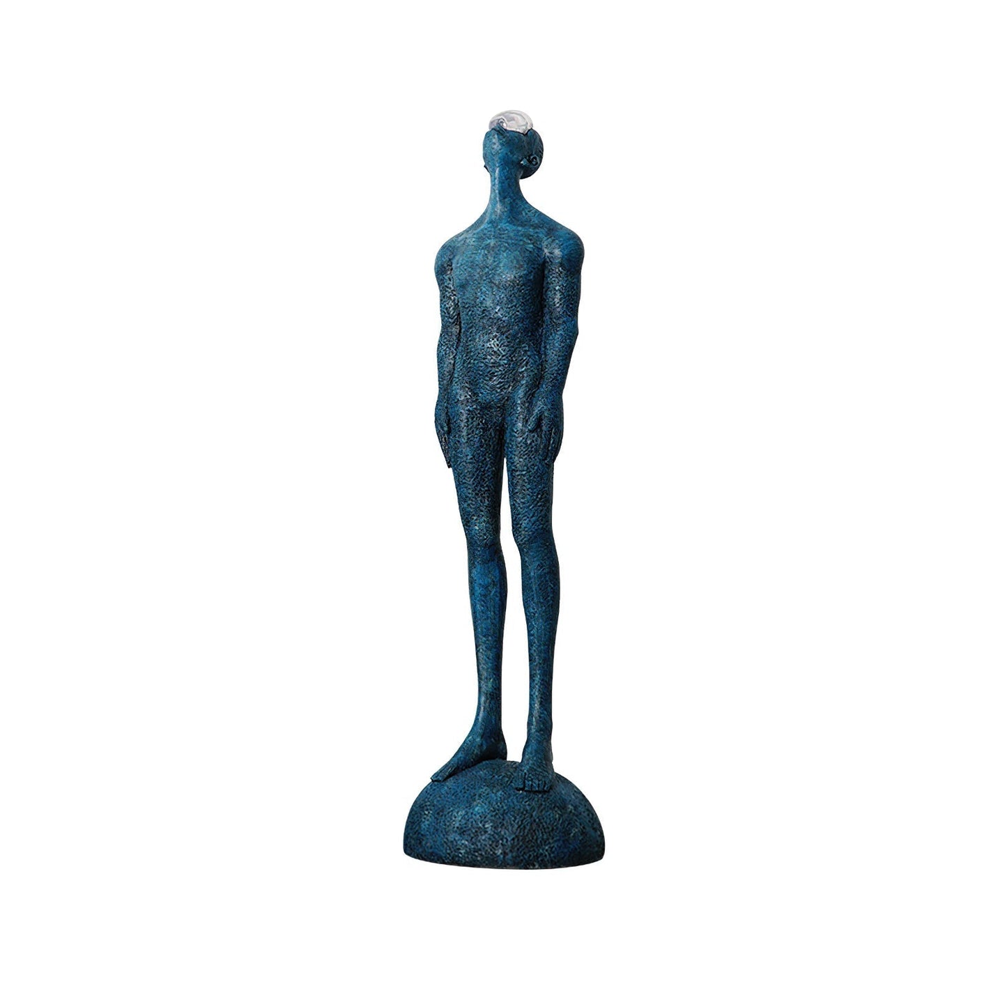 Atlas Guardian Sculpture Floor Ornaments ∅ 19.3″ x H 70.9″ / Blue