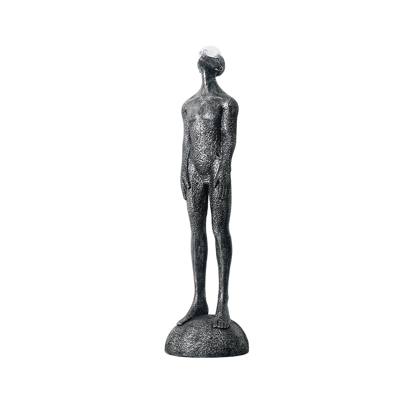 Atlas Guardian Sculpture Floor Ornaments ∅ 19.3″ x H 70.9″ / Black