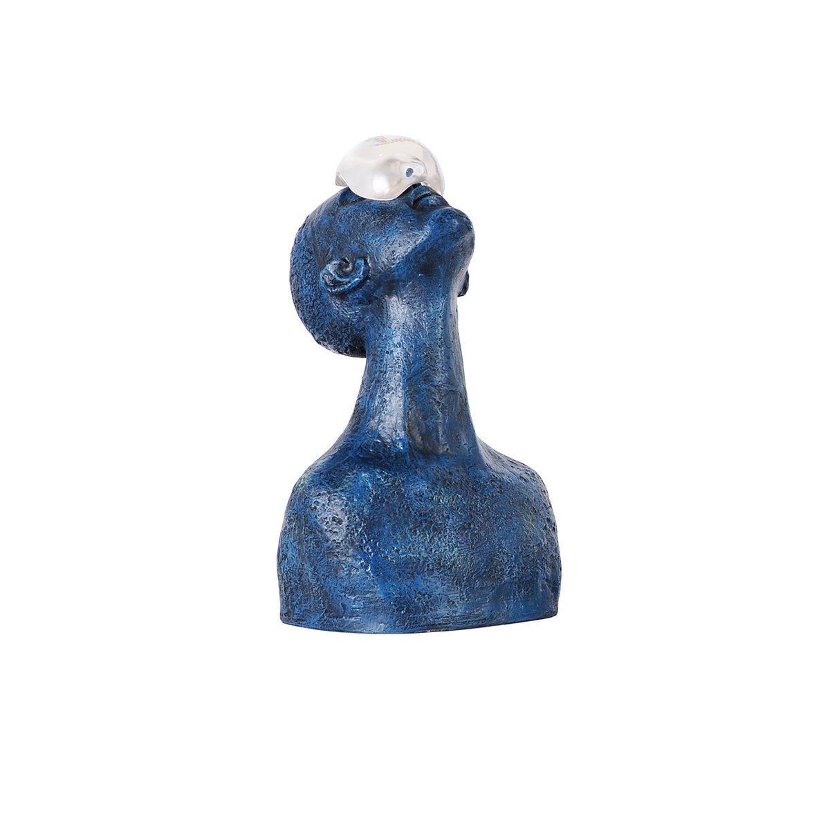 Atlas Guardian Sculpture Table Ornaments ∅ 12.6″ x H 20.1″ / Blue