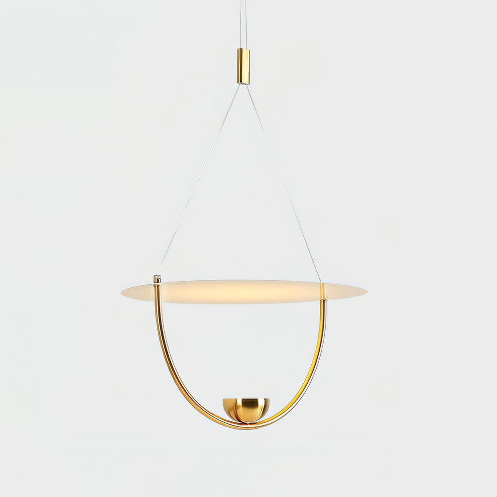 Aurelia Disc Pendant Lamp ∅ 14.2″ x H 16.5″ / Dia 36cm x H 42cm / Gold / Warm Light Pendant light