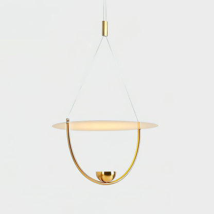 Aurelia Disc Pendant Lamp ∅ 14.2″ x H 16.5″ / Dia 36cm x H 42cm / Gold / Warm Light Pendant light