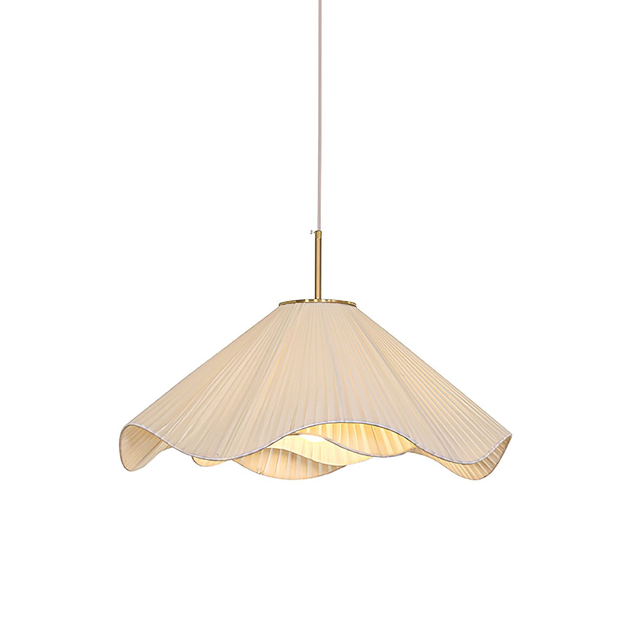Elara Pendant Light ∅ 15.7″ x H 59″ / White & Gold Pendant light