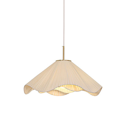 Elara Pendant Light ∅ 15.7″ x H 59″ / White & Gold Pendant light