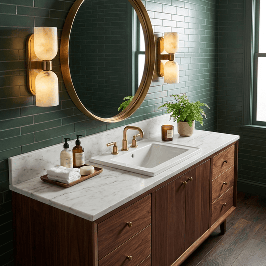 Aurelian Twin Alabaster Wall Light